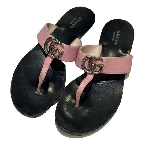 black gucci flip flops women|gucci marmont flip flops.